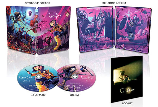 Coraline - Limited Edition Steelbook [4K Ultra HD + Blu-ray]