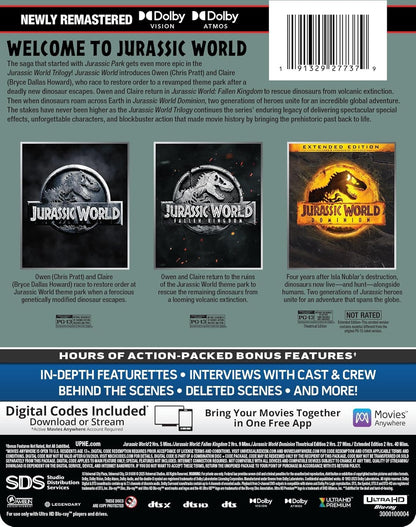 Jurassic World Trilogy - Limited Edition Steelbook [4K Ultra HD + Digital]
