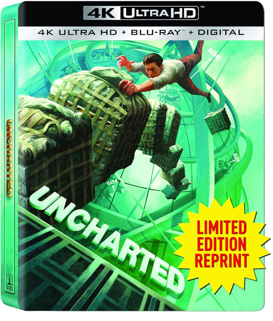 Uncharted (Limited Edition Steelbook) [4K UHD + Blu-ray + Digital]