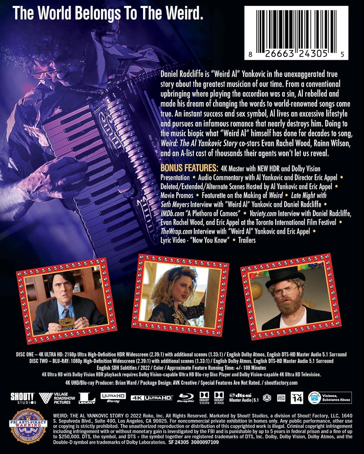 Weird: The Al Yankovic Story - Limited Edition Steelbook [4K Ultra HD + Blu-ray]