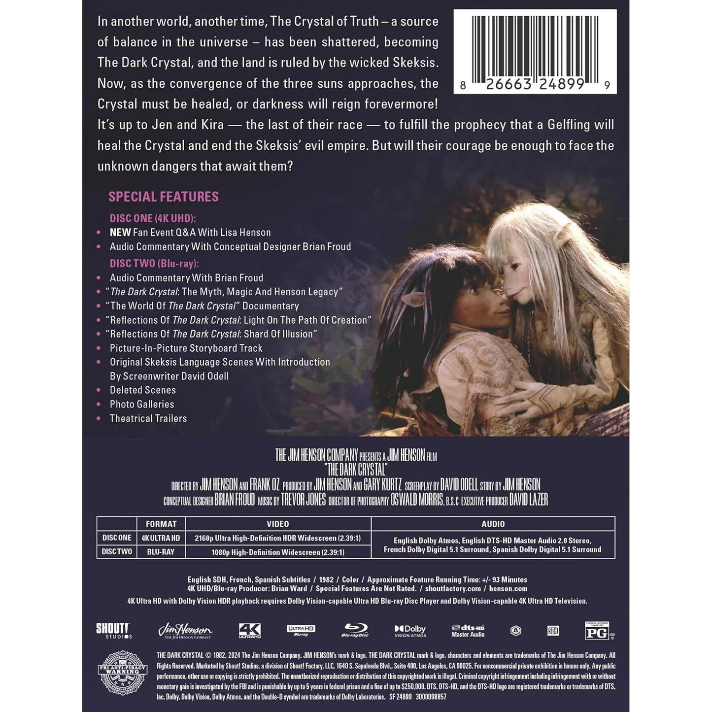 Dark Crystal (Limited Edition Steelbook)[4K Ultra HD + Blu-ray]