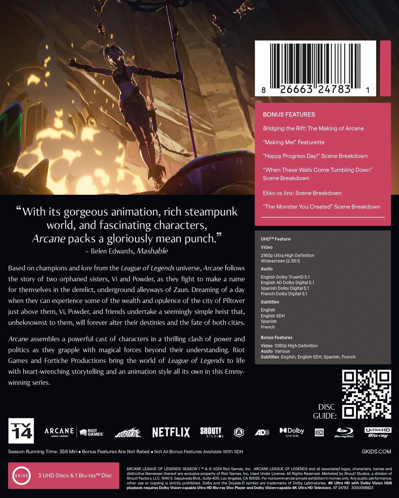 Arcane League of Legends: Season One - Steelbook [4K Ultra HD]