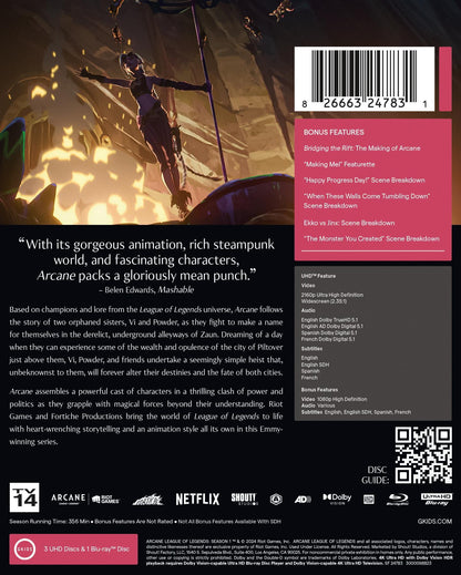 Arcane League of Legends: Season One - Steelbook [4K Ultra HD]