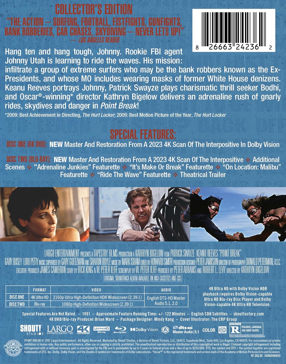 Point Break (1991) - Limited Edition Steelbook [4K Ultra HD + Blu-ray]