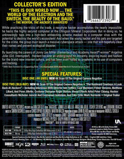 Hackers - Limited Edition Steelbook [4K Ultra HD + Blu-ray]