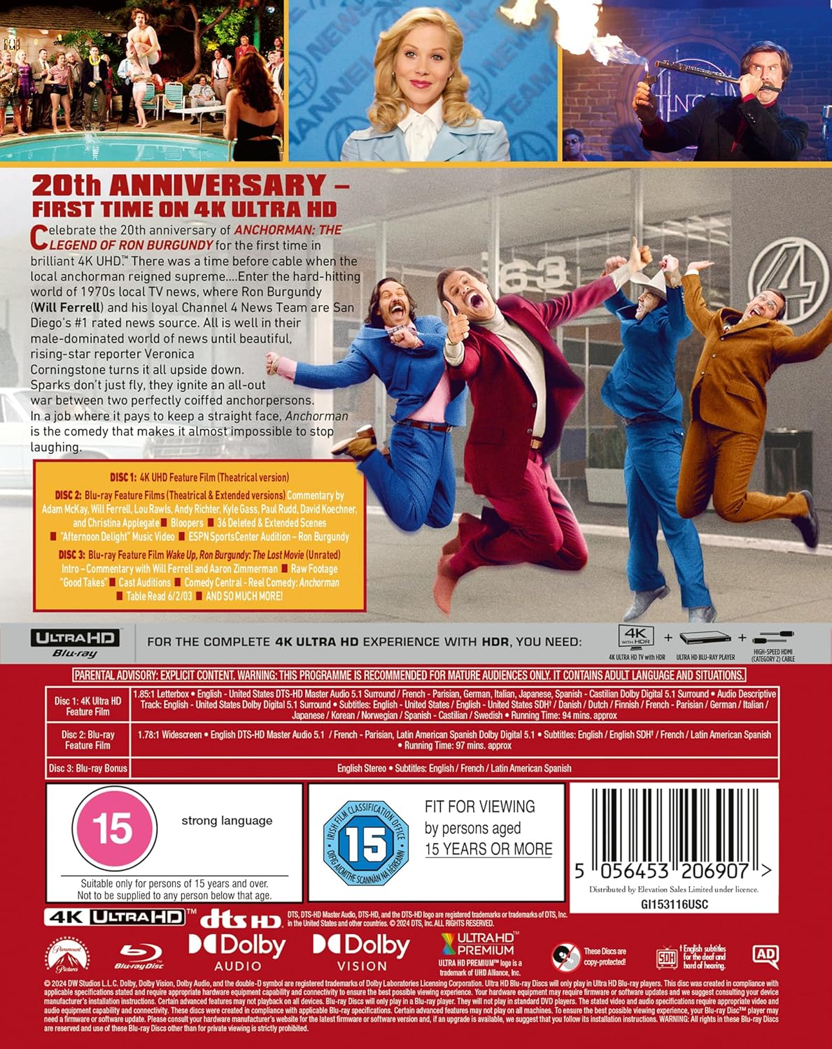 Anchorman: The Legend Of Ron Burgundy - 20th Anniversary Collector's Edition - Boxset [4K UHD]