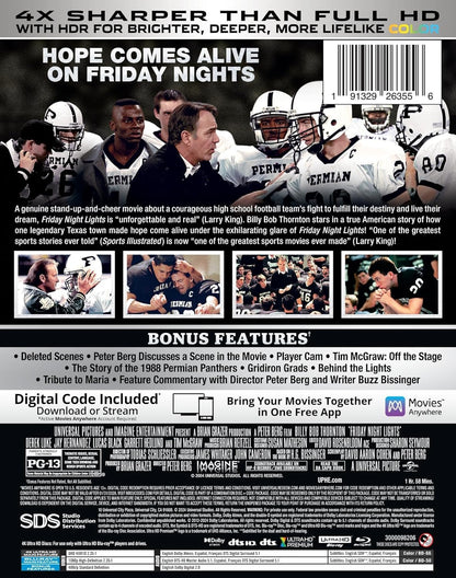 Friday Night Lights - Limited Edition Steelbook [4K Ultra HD + Blu-ray + Digital]