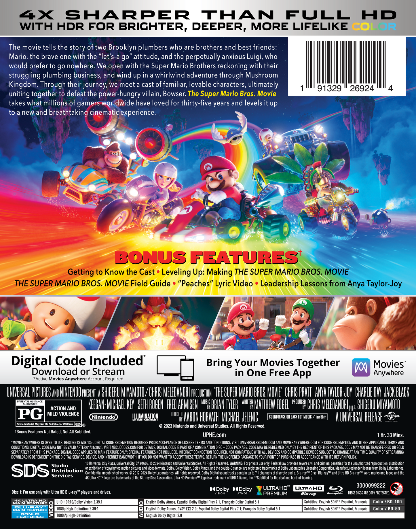 Super Mario Bros. Movie - Steelbook [4K Ultra UHD + Blu-ray + Digital]