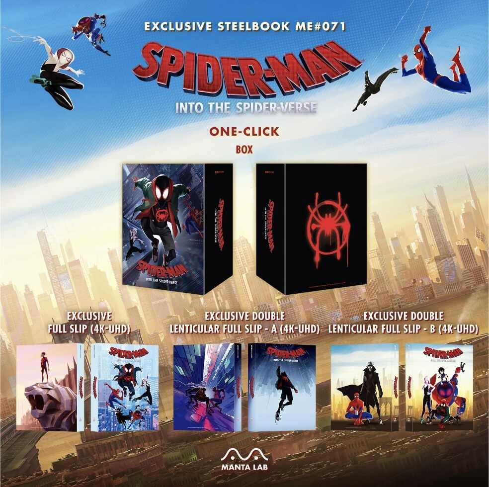 Spider-Man: Into the Spider-Verse (Manta Lab Exclusive #71) (WEA 4K UHD/2D Blu-ray Steelbook) – One Click Edition