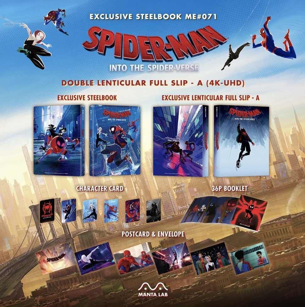 Spider-Man: Into the Spider-Verse (Manta Lab Exclusive #71) (WEA 4K UHD/2D Blu-ray Steelbook) – One Click Edition