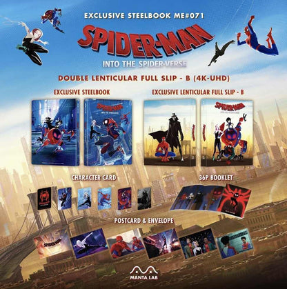 Spider-Man: Into the Spider-Verse (Manta Lab Exclusive #71) (WEA 4K UHD/2D Blu-ray Steelbook) – One Click Edition